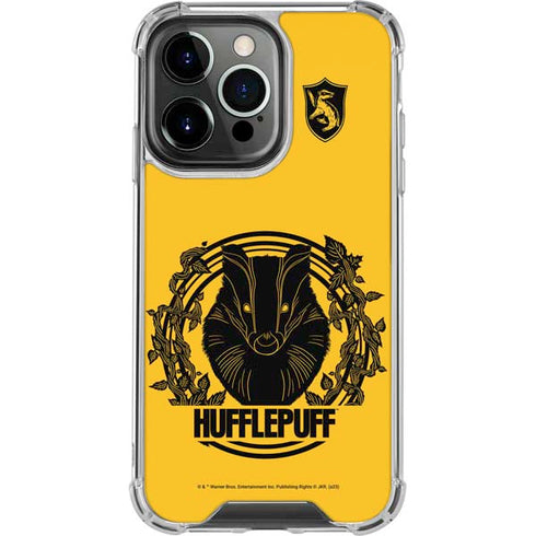 Wizarding Worlds Harry Potter Hufflepuff Illustration iPhone 14 Pro Clear Case