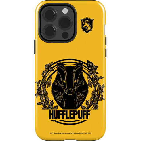 Wizarding Worlds Harry Potter Hufflepuff Illustration iPhone 14 Pro Impact Case
