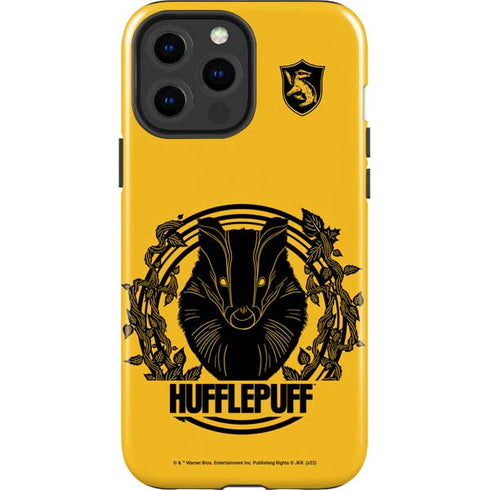 Wizarding Worlds Harry Potter Hufflepuff Illustration iPhone 15 Pro Max Impact Case