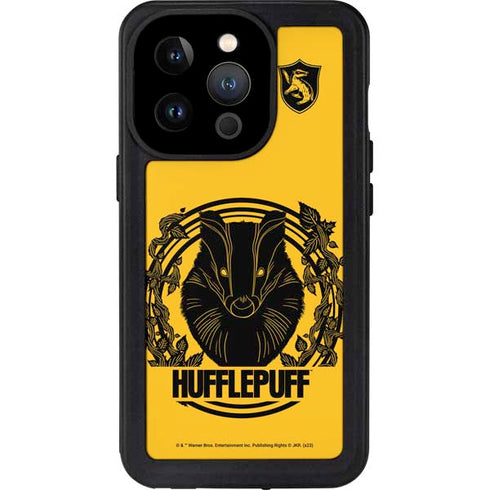 Wizarding Worlds Harry Potter Hufflepuff Illustration iPhone 14 Pro Waterproof Case