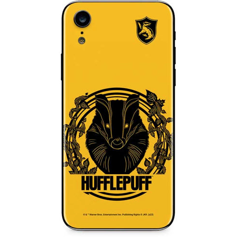 Wizarding Worlds Harry Potter Hufflepuff Illustration iPhone XR Skin
