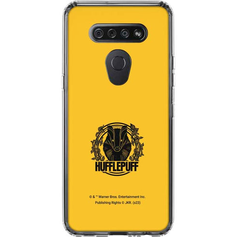 Wizarding Worlds Harry Potter Hufflepuff Illustration LG K51/Q51 Clear Case