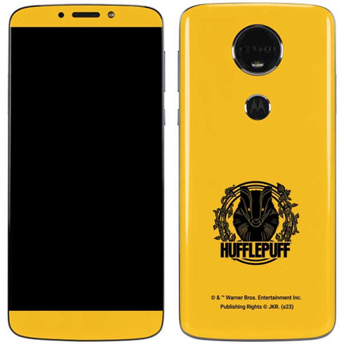 Wizarding Worlds Harry Potter Hufflepuff Illustration Moto E5 Plus Skin