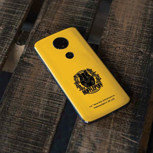 Wizarding Worlds Harry Potter Hufflepuff Illustration Moto E5 Plus Skin