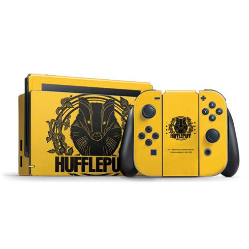 Wizarding Worlds Harry Potter Hufflepuff Illustration Nintendo Switch Bundle Skin