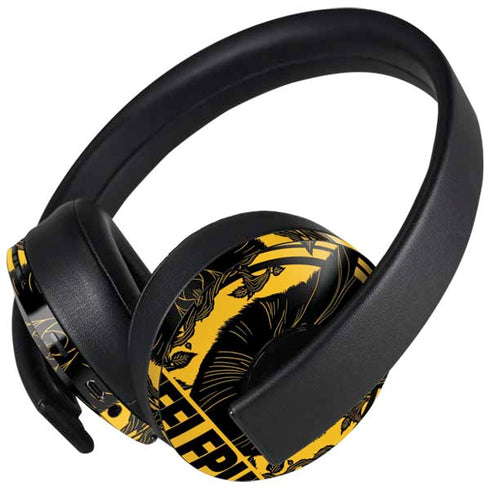 Wizarding Worlds Harry Potter Hufflepuff Illustration PlayStation 4 Gold Wireless Headset Skin