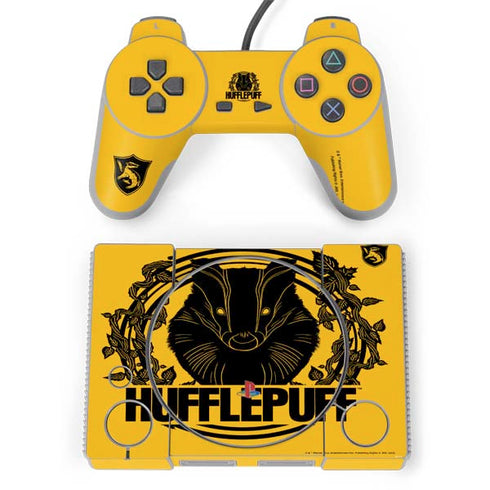 Wizarding Worlds Harry Potter Hufflepuff Illustration PlayStation Classic Bundle Skin