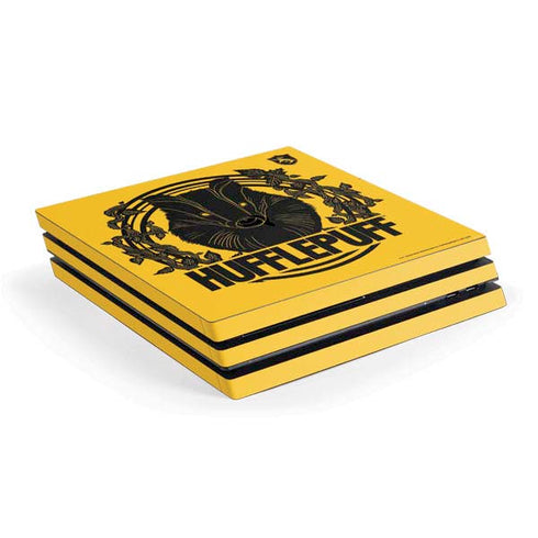 Wizarding Worlds Harry Potter Hufflepuff Illustration PS4 Pro Console Skin