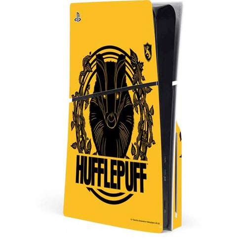Wizarding Worlds Harry Potter Hufflepuff Illustration PS5 Slim Disk Console Skin