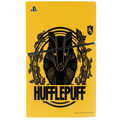 Wizarding Worlds Harry Potter Hufflepuff Illustration PS5 Slim Digital Edition Console Skin