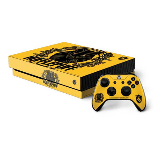 Wizarding Worlds Harry Potter Hufflepuff Illustration Xbox One X Bundle Skin