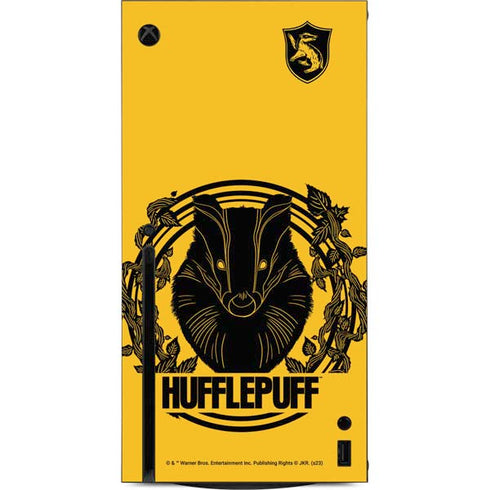 Wizarding Worlds Harry Potter Hufflepuff Illustration Xbox Series X Console Skin