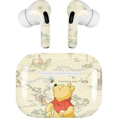 Disney Winnie the Pooh Hundred Acre Wood Apple AirPods Pro Skin