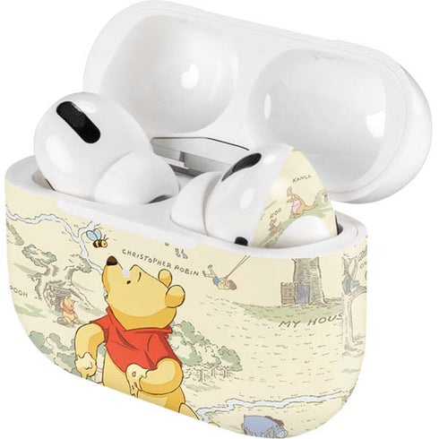 Disney Winnie the Pooh Hundred Acre Wood Apple AirPods Pro Skin