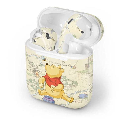 Disney Winnie the Pooh Hundred Acre Wood Apple AirPods Skin