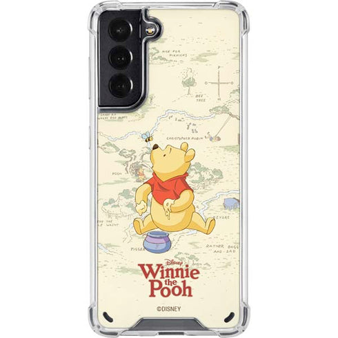 Disney Winnie the Pooh Hundred Acre Wood Galaxy S21 5G Clear Case
