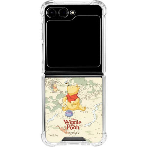 Disney Winnie the Pooh Hundred Acre Wood Galaxy Z Flip5 5G Clear Case