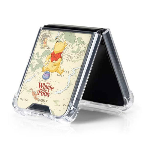 Disney Winnie the Pooh Hundred Acre Wood Galaxy Z Flip5 5G Clear Case