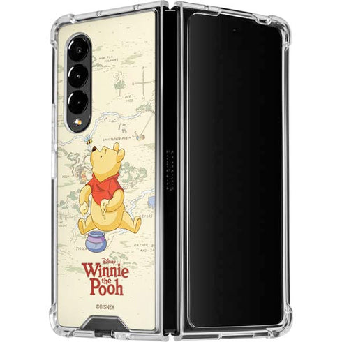Disney Winnie the Pooh Hundred Acre Wood Galaxy Z Fold4 5G Clear Case