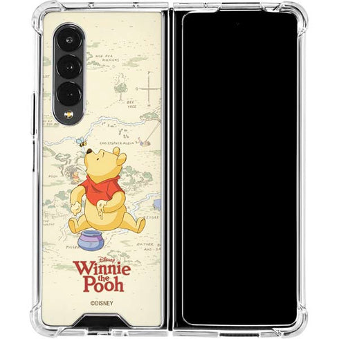 Disney Winnie the Pooh Hundred Acre Wood Galaxy Z Fold4 5G Clear Case