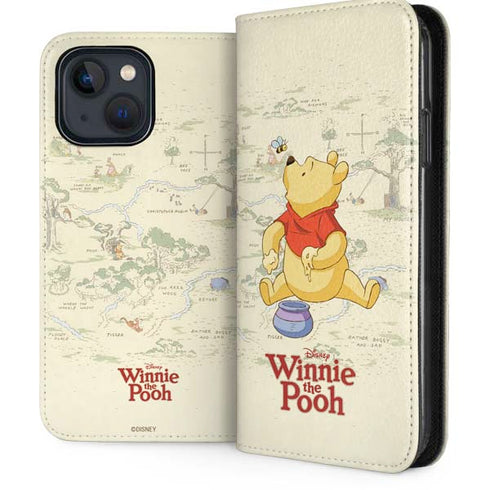Disney Winnie the Pooh Hundred Acre Wood iPhone 15 Plus Folio Case