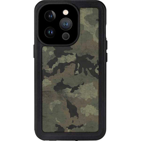 Hunting Camo iPhone 14 Pro Waterproof Case