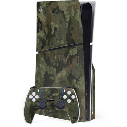 Hunting Camo PS5 Slim Disk Bundle Skin