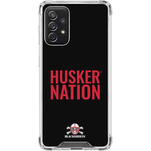 University of Nebraska Husker Nation Galaxy A72 5G Clear Case