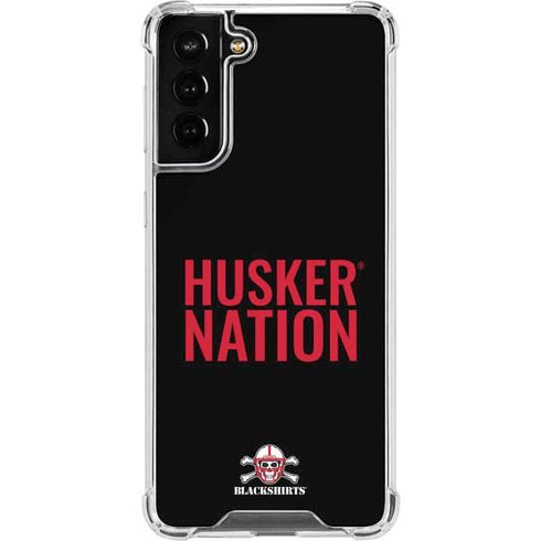 University of Nebraska Husker Nation Galaxy S21 FE Clear Case