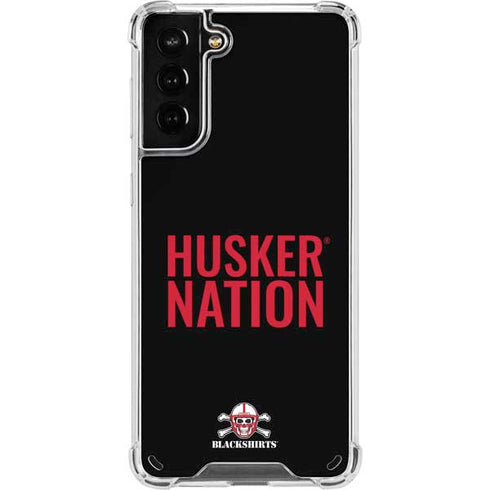 University of Nebraska Husker Nation Galaxy S21 Plus 5G Clear Case