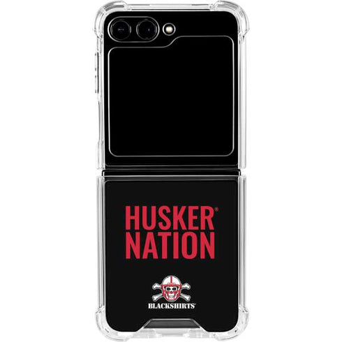 University of Nebraska Husker Nation Galaxy Z Flip5 5G Clear Case