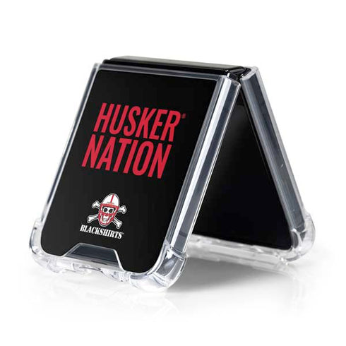 University of Nebraska Husker Nation Galaxy Z Flip5 5G Clear Case