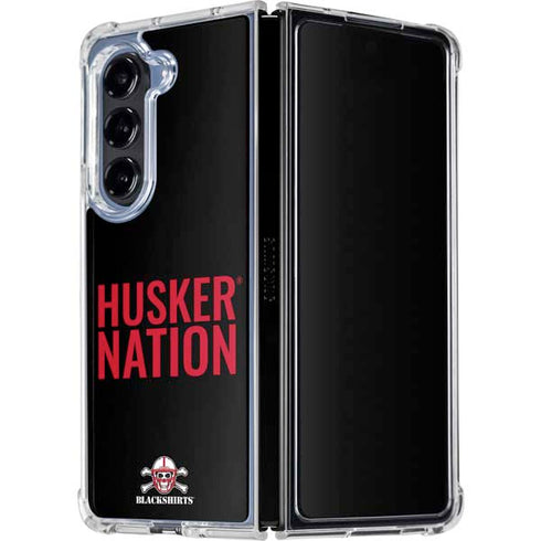 University of Nebraska Husker Nation Galaxy Z Fold5 5G Clear Case