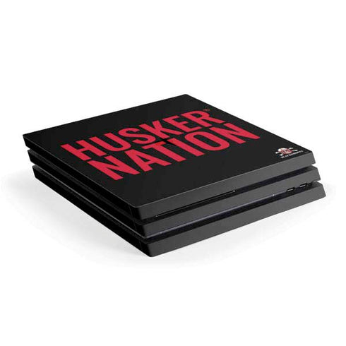 University of Nebraska Husker Nation PS4 Pro Console Skin