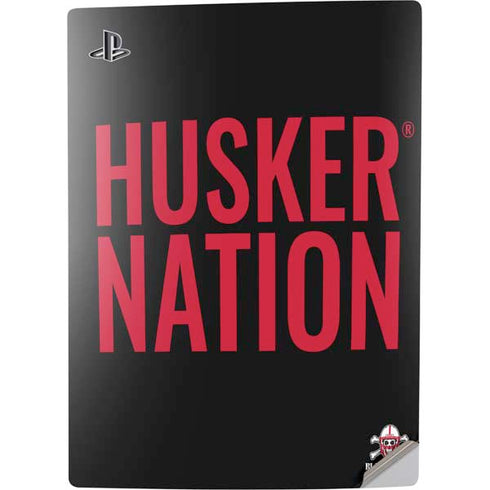 University of Nebraska Husker Nation PS5 Digital Edition Console Skin