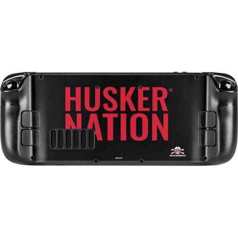University of Nebraska Husker Nation Steam Deck Handheld Gaming Computer Skin