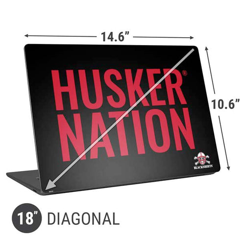 University of Nebraska Husker Nation Universal Laptop 18in (14.6 x 10.6in) Skin
