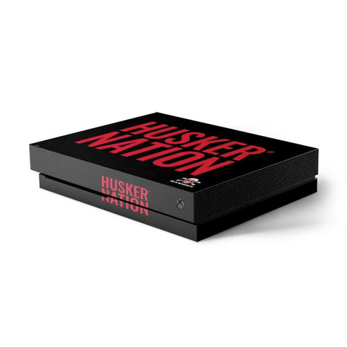 University of Nebraska Husker Nation Xbox One X Console Skin