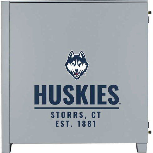 University of Connecticut Huskies Est 1881 Corsair 4000D Tempered Glass Mid-Tower ATX Case Skin