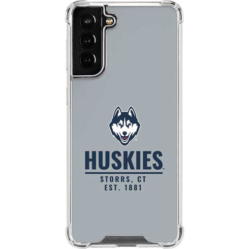 University of Connecticut Huskies Est 1881 Galaxy S21 FE Clear Case