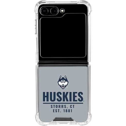 University of Connecticut Huskies Est 1881 Galaxy Z Flip5 5G Clear Case