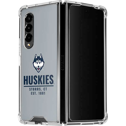 University of Connecticut Huskies Est 1881 Galaxy Z Fold4 5G Clear Case