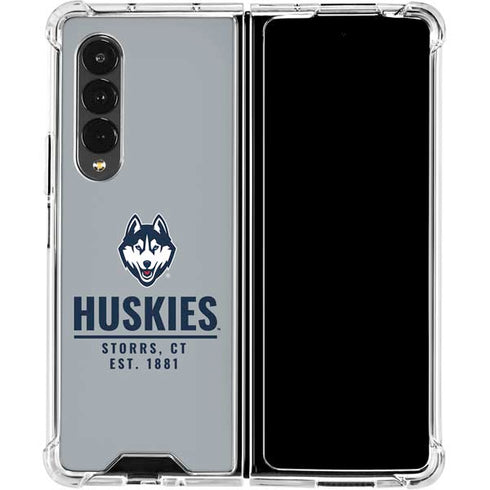 University of Connecticut Huskies Est 1881 Galaxy Z Fold4 5G Clear Case