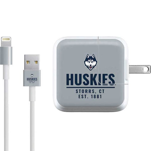 University of Connecticut Huskies Est 1881 iPad Charger (10W USB) Skin