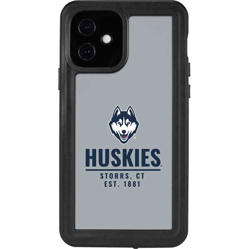 University of Connecticut Huskies Est 1881 iPhone 12 Waterproof Case