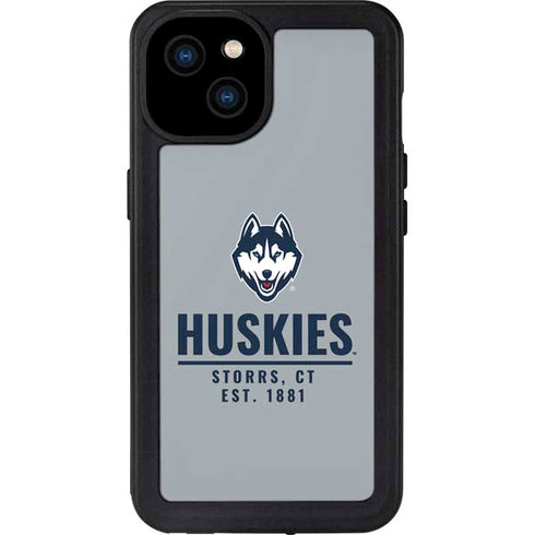 University of Connecticut Huskies Est 1881 iPhone 15 Plus Waterproof Case