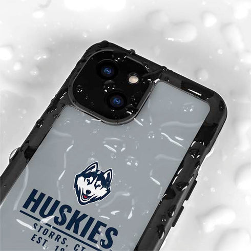 University of Connecticut Huskies Est 1881 iPhone 15 Plus Waterproof Case