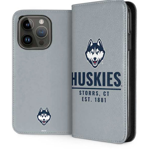 University of Connecticut Huskies Est 1881 iPhone 15 Pro Folio Case