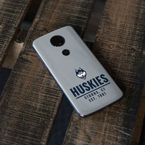 University of Connecticut Huskies Est 1881 Moto E5 Plus Skin