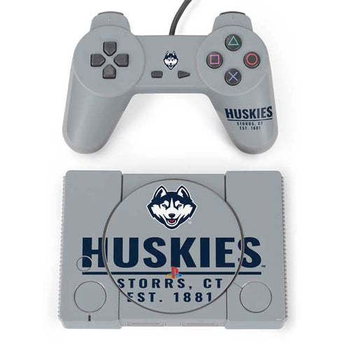 University of Connecticut Huskies Est 1881 PlayStation Classic Bundle Skin